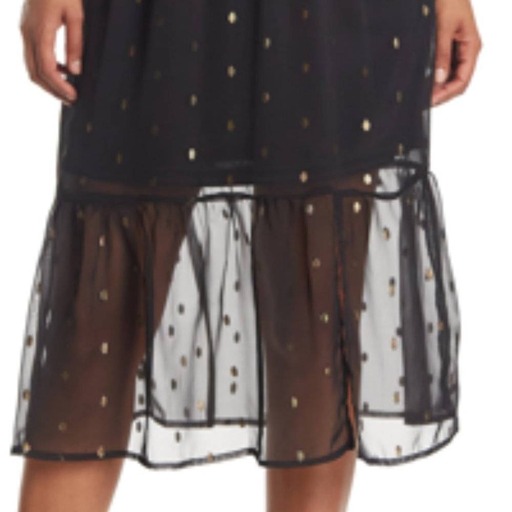 NSR Napean Sea Rd Metallic Dot Midi Dress
